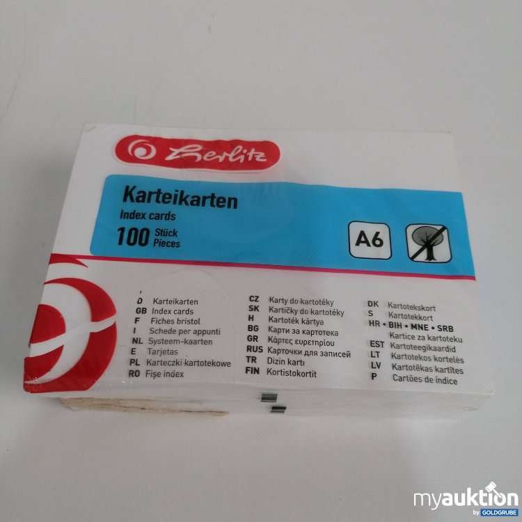 Artikel Nr. 850821: Herlitz Karteikarten A6, 2x100 Stk. 