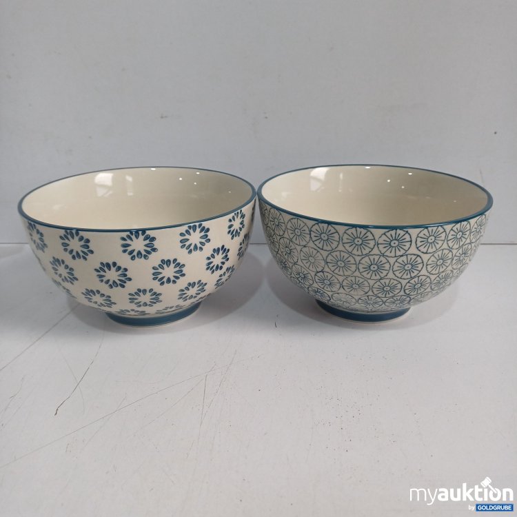 Artikel Nr. 987821 Artikel Nr. 987821: Schüssel, Weiß mit blauem Motiv, 2Stk, ca.14x8cm
