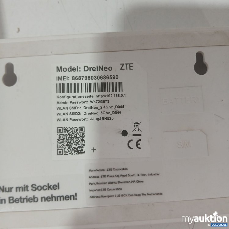Artikel Nr. 995821: ZTE DreiNeo Router 