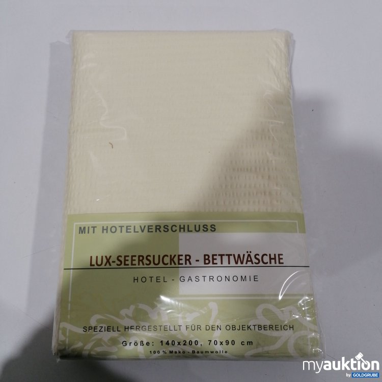 Artikel Nr. 903823: Lux-Seesucker Bettwäsche 140x200cm 70x90cm 1300-20 Natur