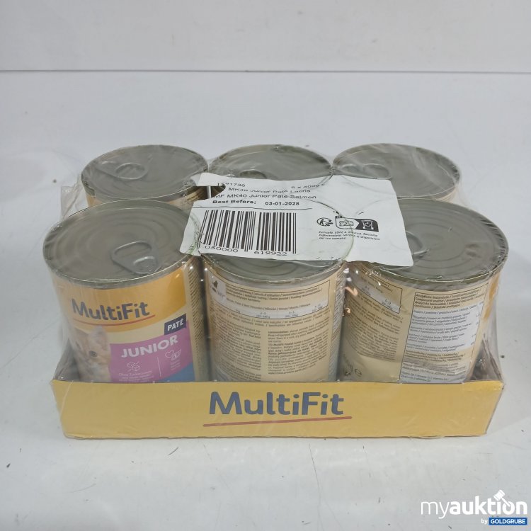 Artikel Nr. 956823: MultiFit Katzenfutter Junior Pate Lachs 6x400g 
