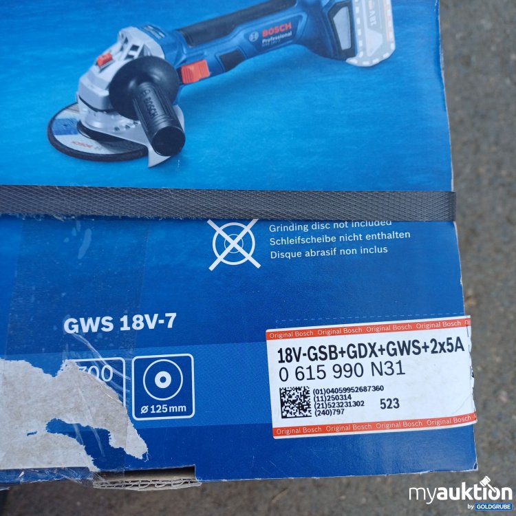 Artikel Nr. 960824 Artikel Nr. 960824: Bosch Professional 3tlg. Profi-Set 18V-GSB+GDX+GWS+2x5A