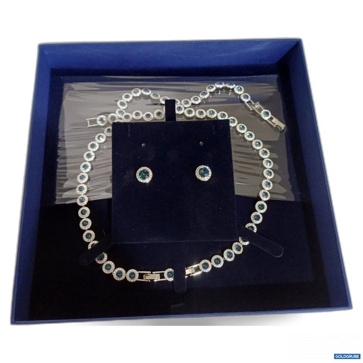 Artikel Nr. 447825 Artikel Nr. 447825: Swarovski Schmuckset Halskette und Ohrstecker blau