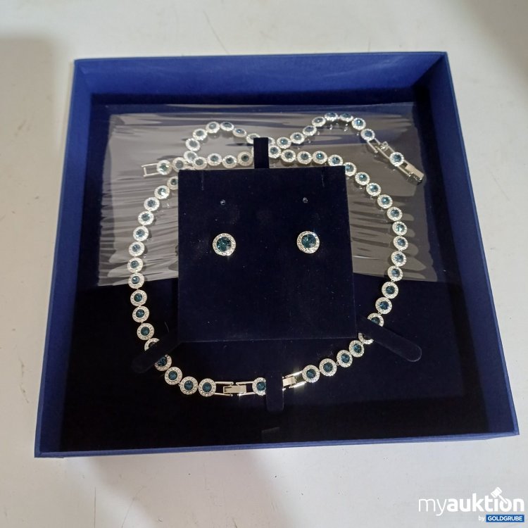 Artikel Nr. 447825 Artikel Nr. 447825: Swarovski Schmuckset Halskette und Ohrstecker blau