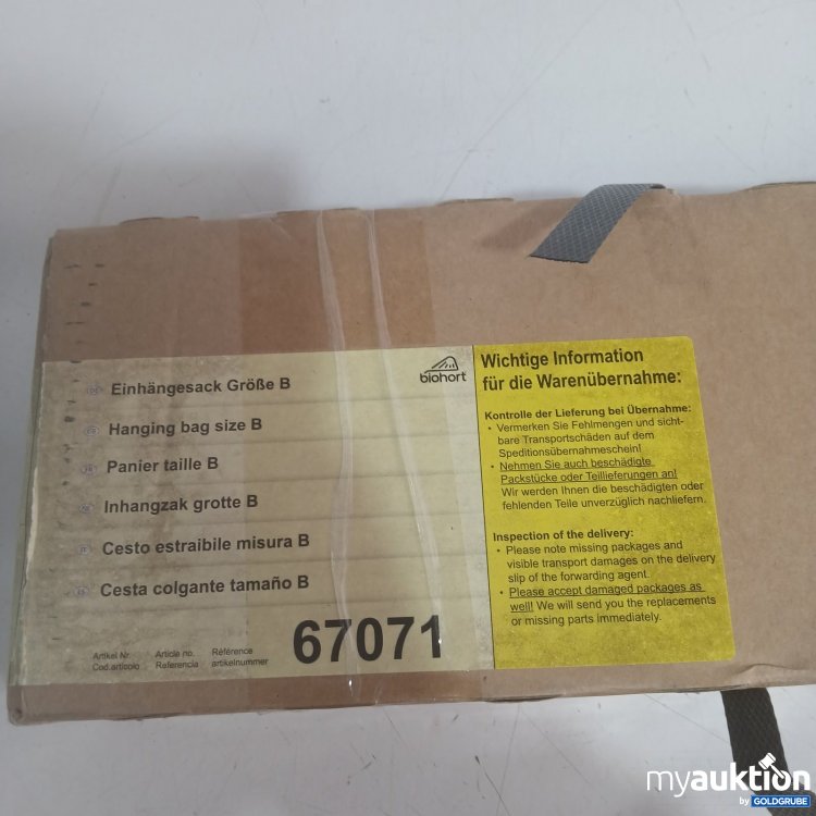 Artikel Nr. 941825 Artikel Nr. 941825: biohort Einhängesack Größe B 67071