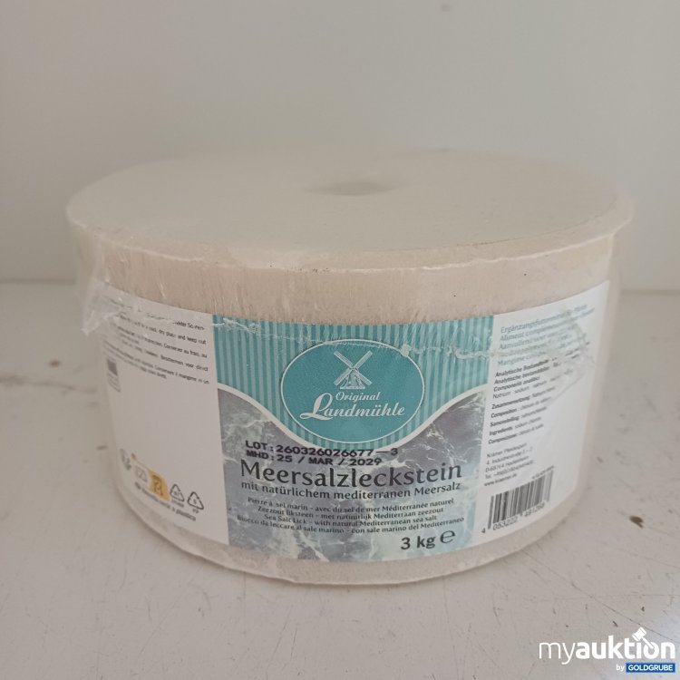 Artikel Nr. 988825: Original Landmühle Meersalzleckstein mit natürlichen mediterranen Meersalz, 3kg