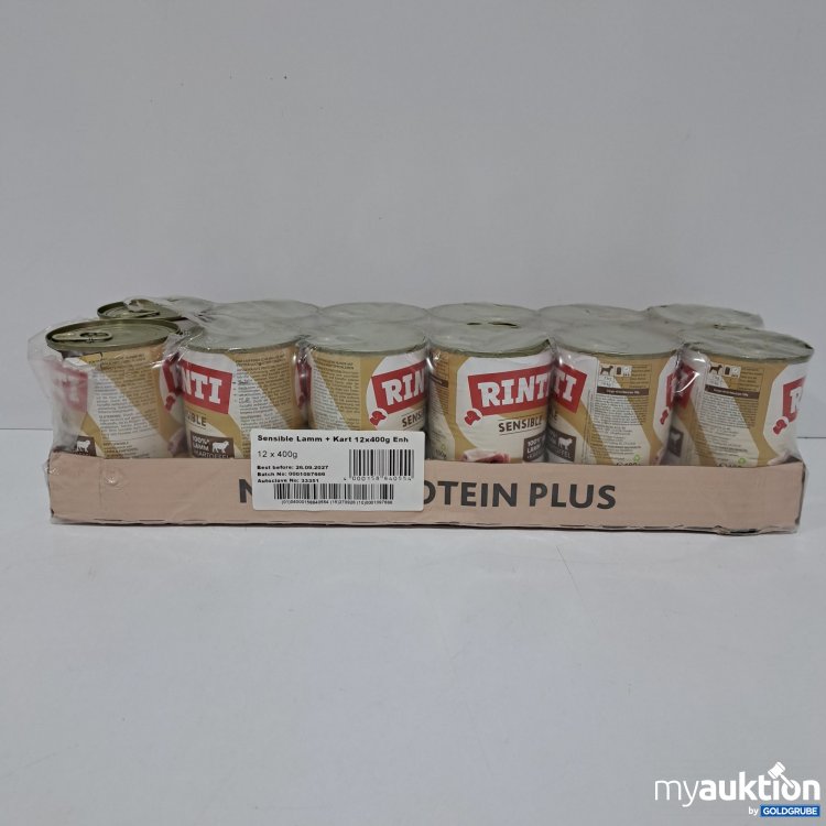 Artikel Nr. 808826 Artikel Nr. 808826: Rinti Hundefutter Sensible Lamm+Kartoffeln 12x400g