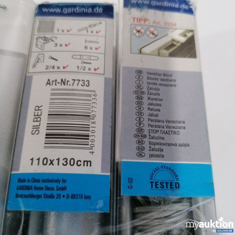 Artikel Nr. 859826 Artikel Nr. 859826: Gardinia 7733, 110x130cm silber