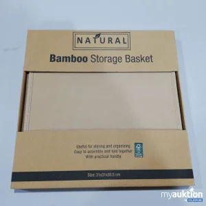 Auktion Natural Bamboo Storage Basket 31x31x30cm