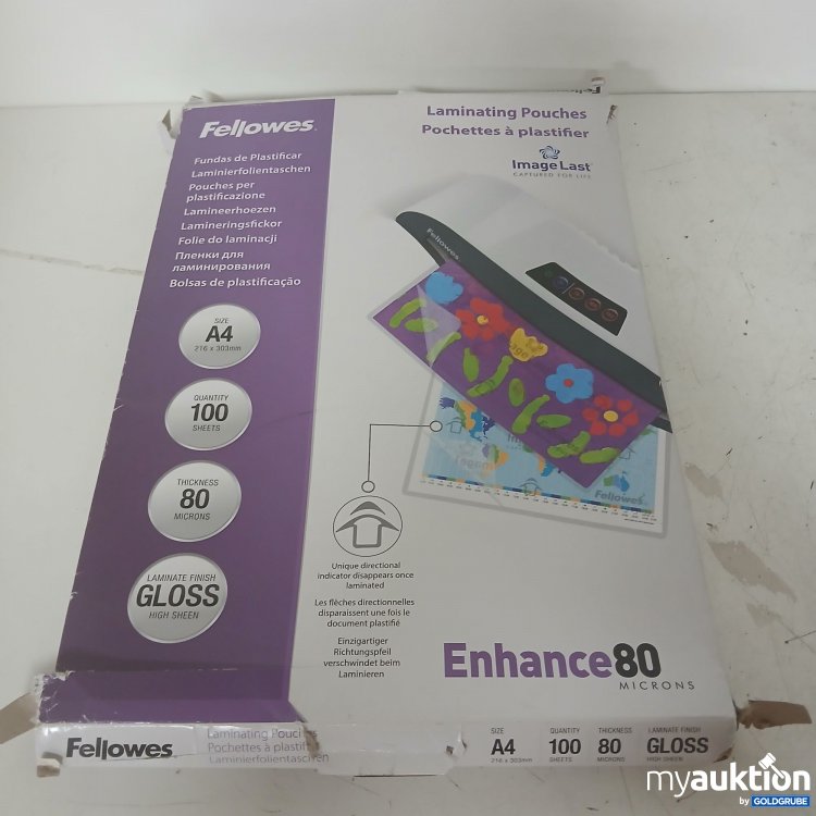 Artikel Nr. 360827: Fellowes Laminierfolientaschen A4 100 Blatt