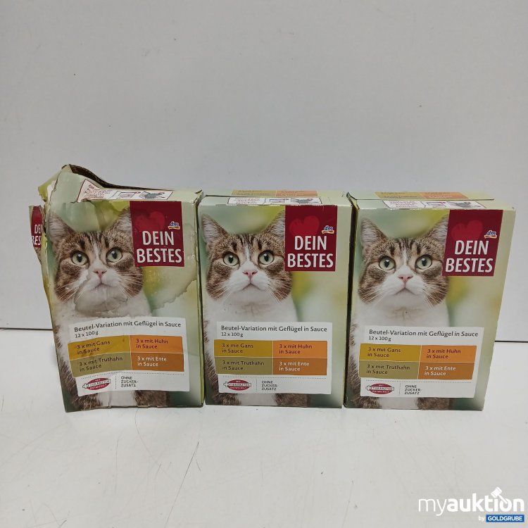 Artikel Nr. 462828 Artikel Nr. 462828: Dein Bestes Katzenfutter Beutel Variation mit Geflügel in Sauce 12x100g 3Stk