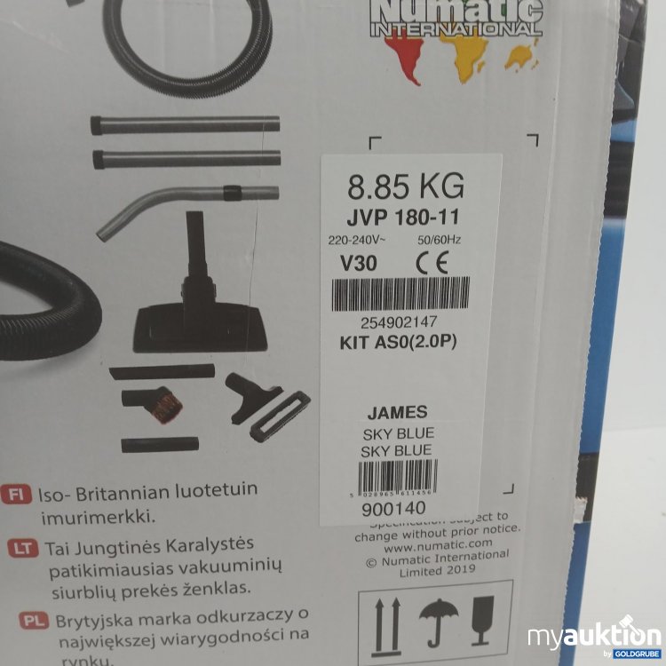 Artikel Nr. 468828 Artikel Nr. 468828: Numatic James Staubsauger Sky Blue JVP 180-11