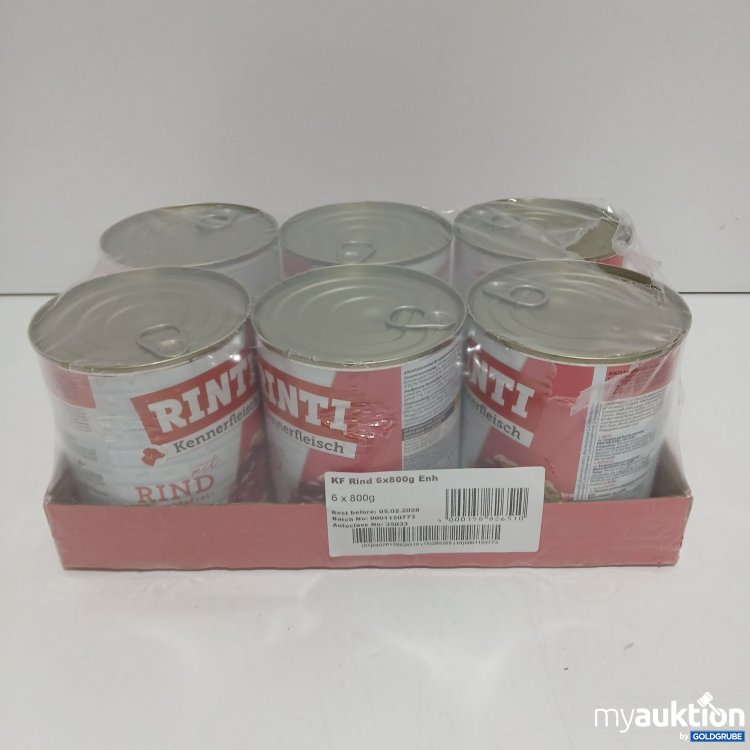 Artikel Nr. 818828 Artikel Nr. 818828: Rinti KF Rind Hundefutter 6x800g