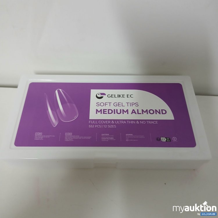 Artikel Nr. 897828: Gelike EC Soft Gel Tips Medium Almond 552stk 12 grössen 