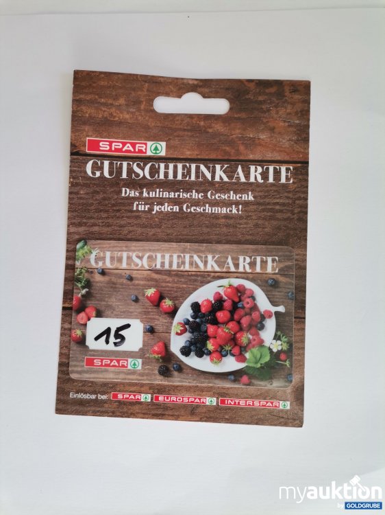Artikel Nr. 845829: Spar Gutschein Wert 15 Euro 