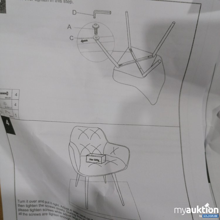 Artikel Nr. 890830: Ainpecca Stuhl AMFBD-039-2-B-GRY 2Stk