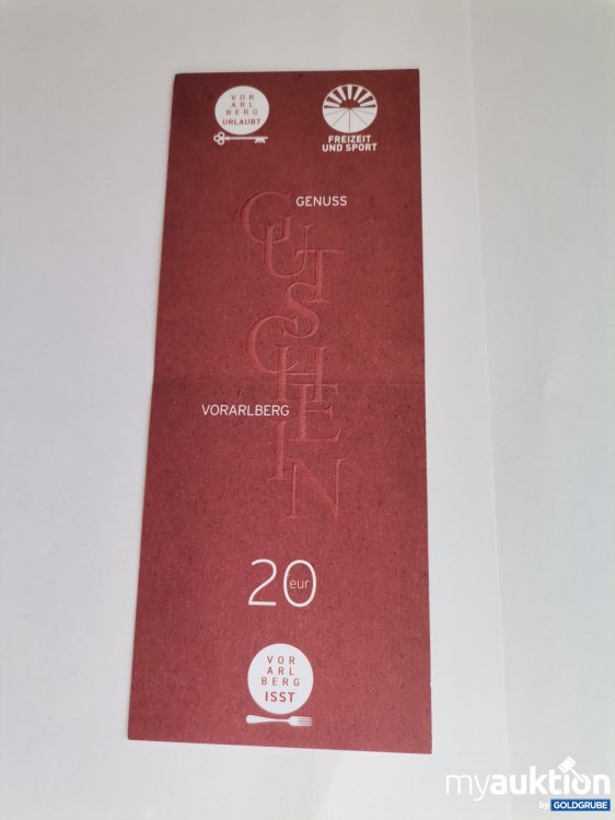 Artikel Nr. 845831: Vorarlberg Genuss Gutschein Wert 20 Euro 