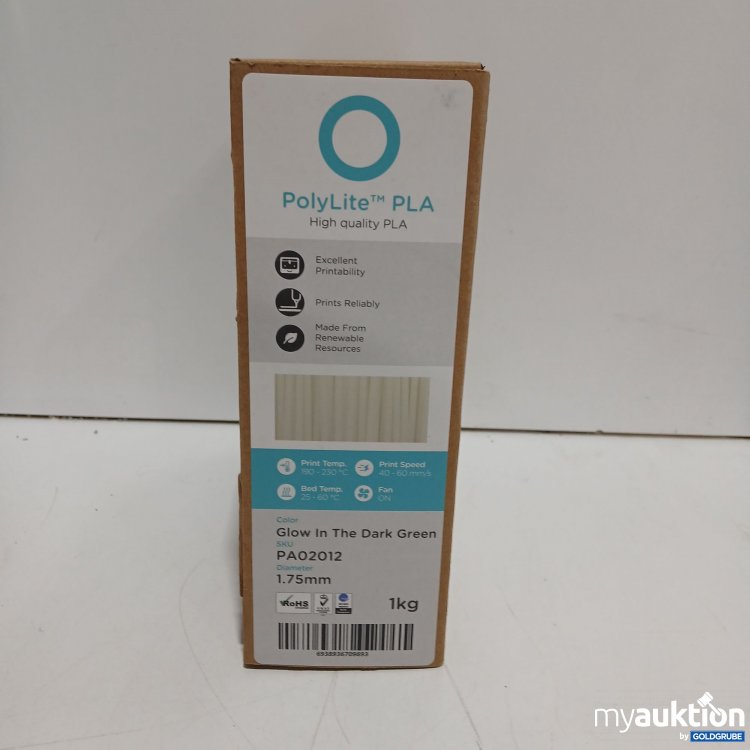 Artikel Nr. 950831: Polymaker PolyLite Glow in de Dark Green 1.75mm 1kg