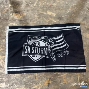 Auktion SK Sturm Flagge Schwarz mit Wappen