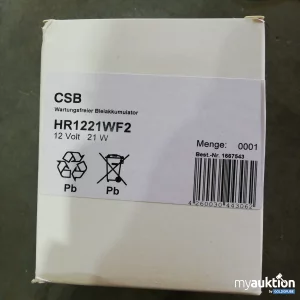 Auktion CSB Wartungsfreier Bleiakkumulator HR1221WF2