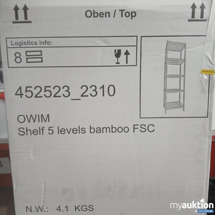 Artikel Nr. 468832 Artikel Nr. 468832: OWIM Shelf 5 levels bamboo FSC 452523_2310