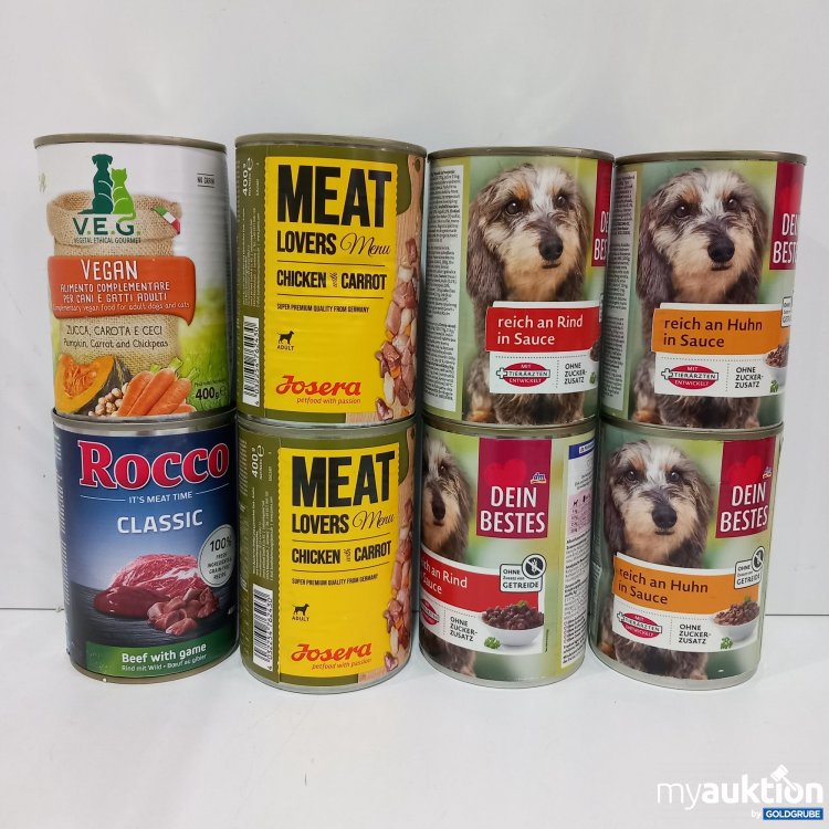 Artikel Nr. 825832: Div.Hundedosen 8x400g  lt. Foto 