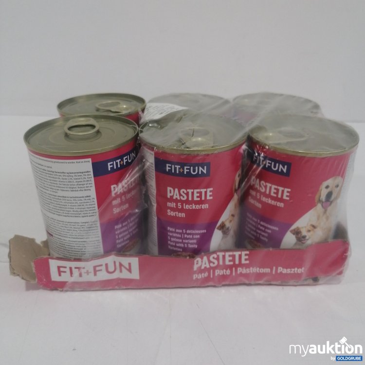 Artikel Nr. 834833 Artikel Nr. 834833: Fit und Fun Hundefutter Pastete mit 5 leckeren Sorten 6x400g
