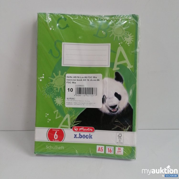 Artikel Nr. 850833: Herlitz Schulheft A5/16, Lin. 06 FSC Mix, 10 Stk. 