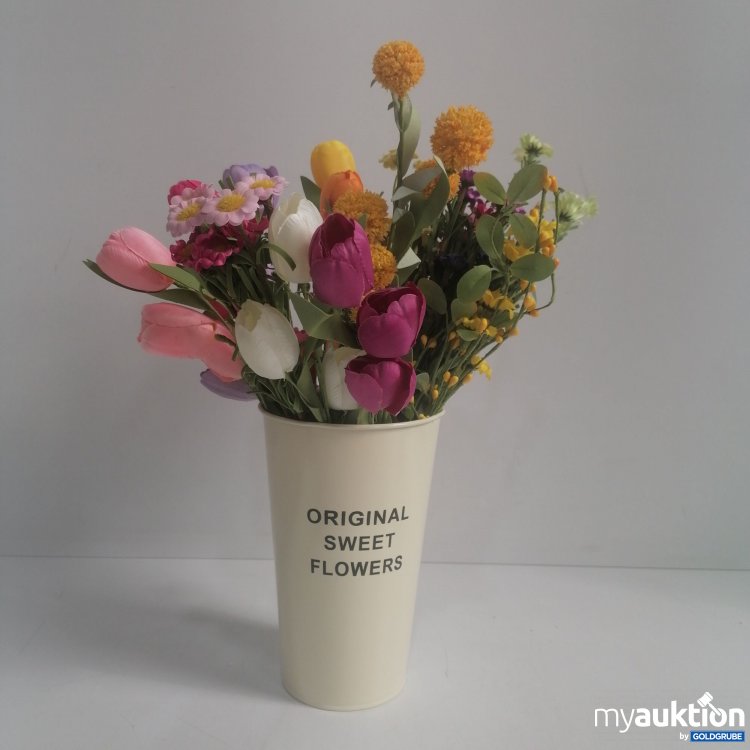 Artikel Nr. 855833 Artikel Nr. 855833: Blumenstrauß Deko Plastik/Stoff mit Behälter