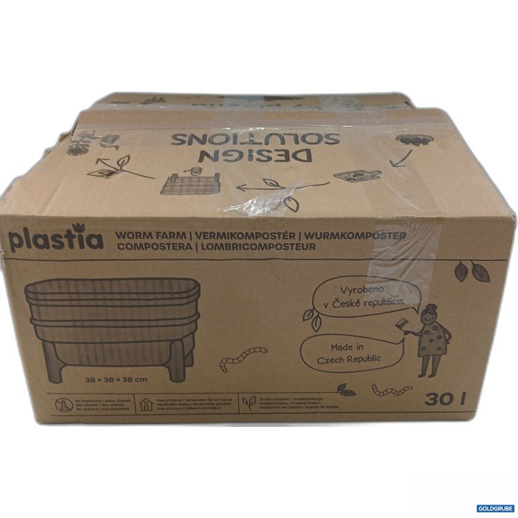 Artikel Nr. 967833: Plastia Wurmkomposter 38x38x38cm 30l grau 