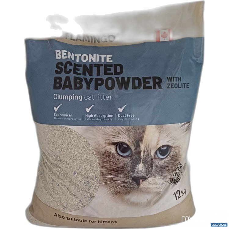 Artikel Nr. 988833: Flamingo Bentonit Katzenstreu mit Babypuderduft, 12kg