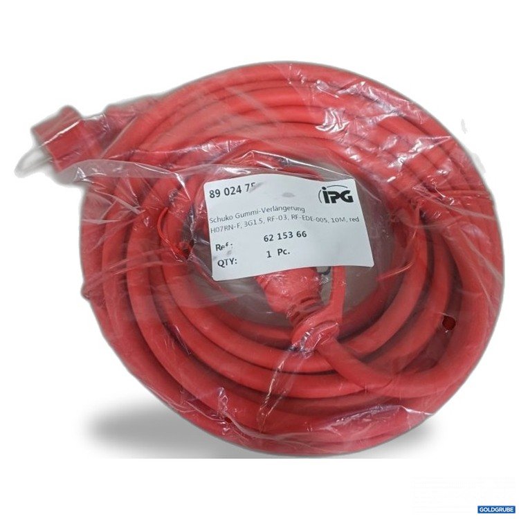 Artikel Nr. 447834 Artikel Nr. 447834: IPG 1 Pc. Schuko Gummi-Verlängerung 10M, rot