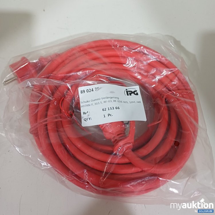 Artikel Nr. 447834 Artikel Nr. 447834: IPG 1 Pc. Schuko Gummi-Verlängerung 10M, rot