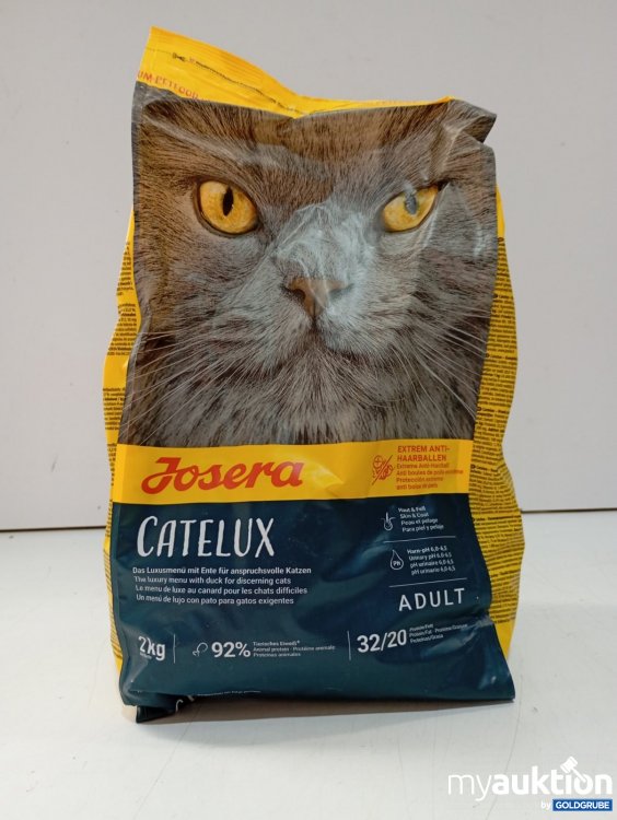 Artikel Nr. 465834: Josera Katzenfutter Catelux 2 kg
Luxusmenü mit Ente für anspruchsvolle Katzen, Anti-Haarballen.