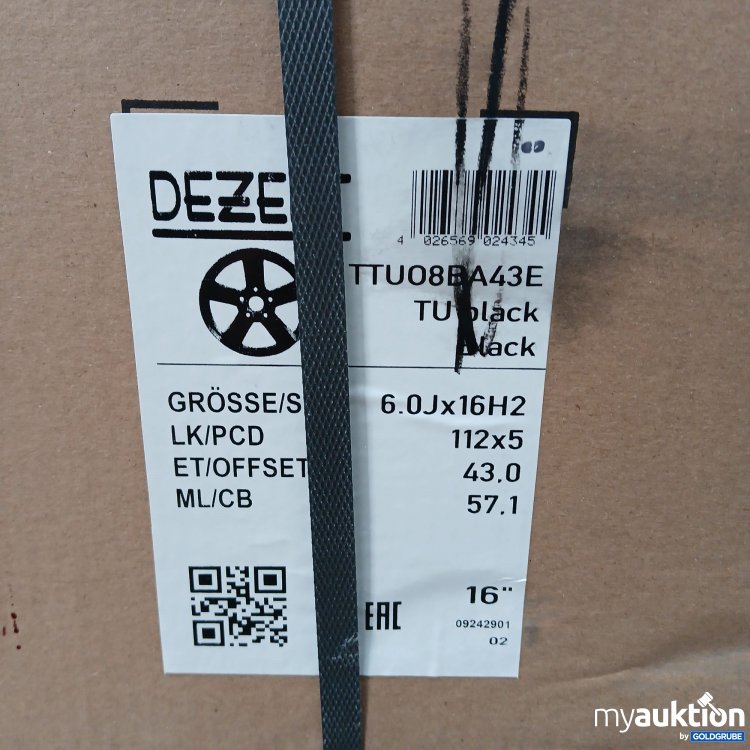 Artikel Nr. 810834 Artikel Nr. 810834: Dezent Stahlfelge TTU08BA43E 6.0Jx16H2 16" 2 Stück