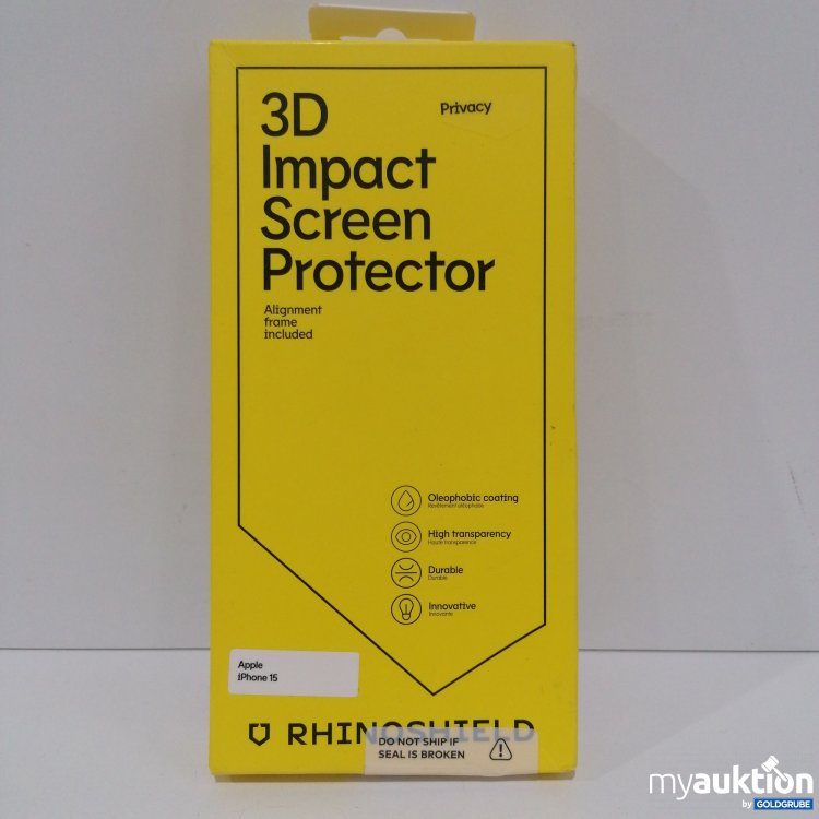 Artikel Nr. 849834: Rhinoshield 3D Screen Protector Apple I Phone 15