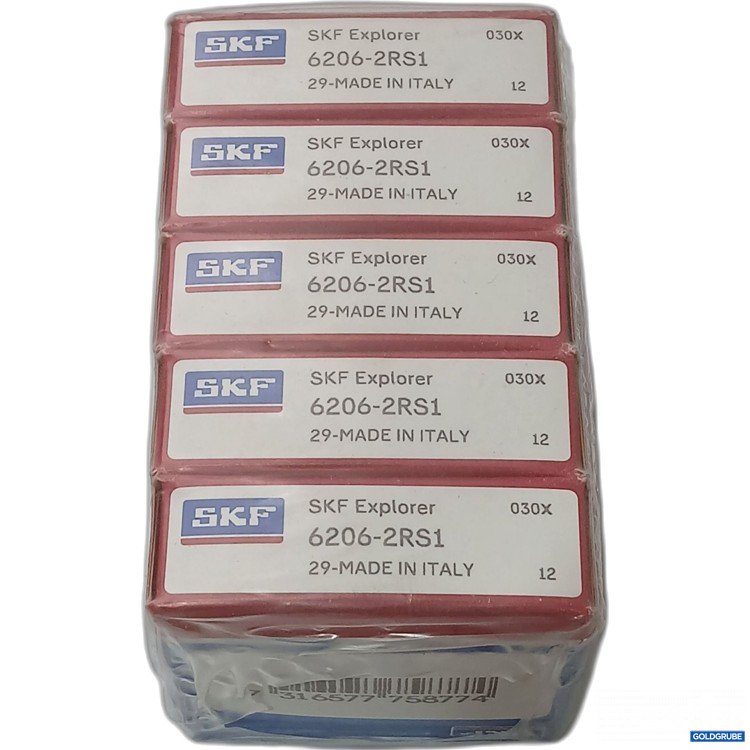 Artikel Nr. 976834: SKF Explorer 6206-2RS1 Rillenkugellager 5Stk, Innendurchmesser 30 mm,Außendurchmesser 62 mm, Breite 16 mm