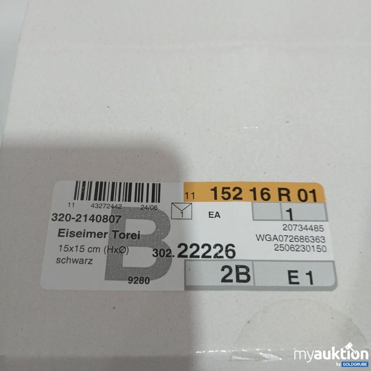 Artikel Nr. 441835: Eisimer Torei Eisbehälter schwarz 15x15 cm