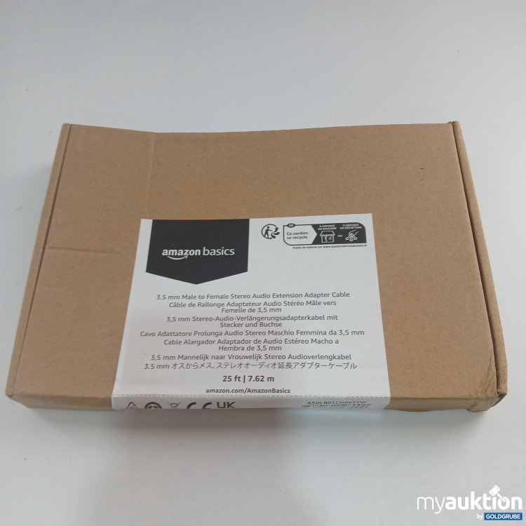 Artikel Nr. 826835 Artikel Nr. 826835: Amazon Basics 3,5mm Stereo-Audio Verlängerungsadapterkabel 7.62m