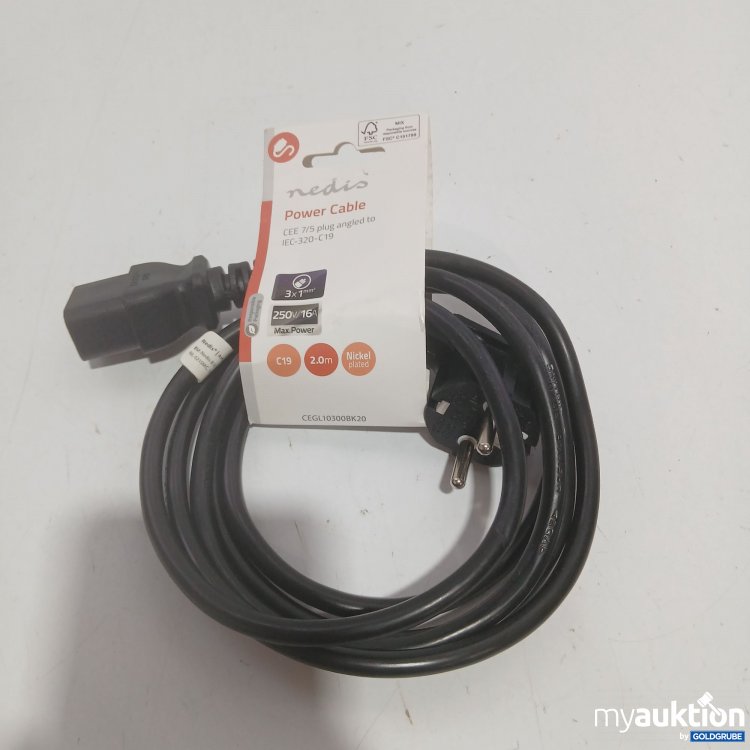 Artikel Nr. 873835: Nedis Power Cable CEE 7/5 plug 2m C19