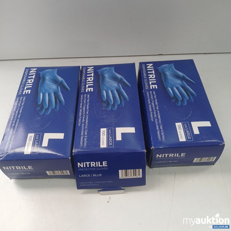 Artikel Nr. 967835: Nitrile Disposable Gloves 3x100 Stk Größe L blau