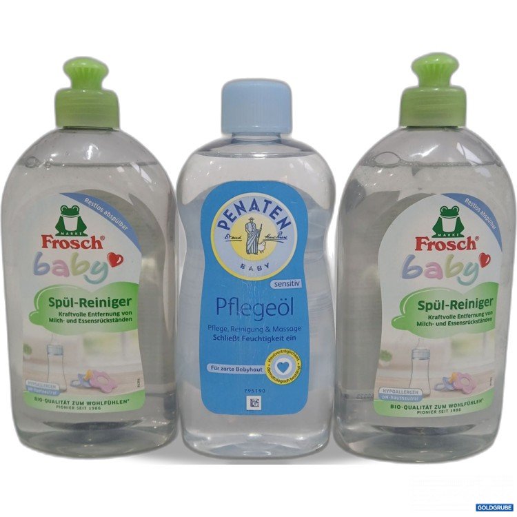 Artikel Nr. 990835 Artikel Nr. 990835: FROSCH baby Spülreiniger 2x je 500ml + PENATEN Pflegeöl 500ml