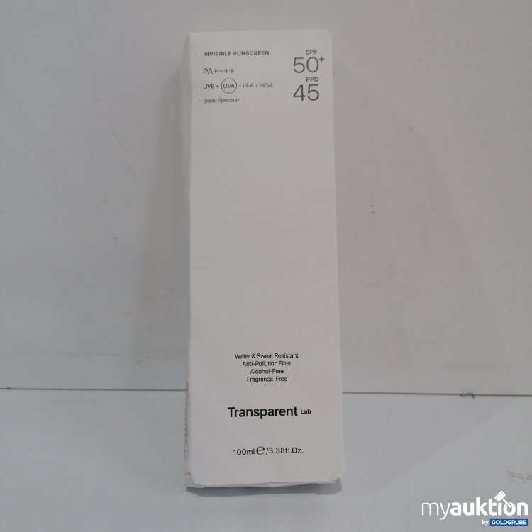 Artikel Nr. 835836 Artikel Nr. 835836: Transparent Lab Invisible Sunscreen SPF +50 100ml