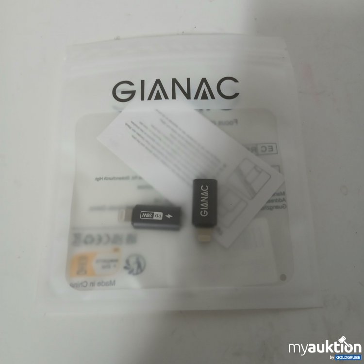 Artikel Nr. 916837: GIANAC USB C auf Lightning Adapter 2x