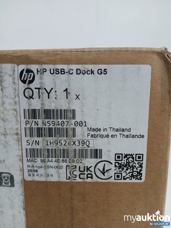 Artikel Nr. 446838 Artikel Nr. 446838: HP USB-C DOCK G5