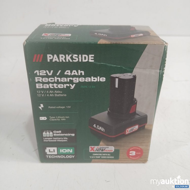 Artikel Nr. 468838 Artikel Nr. 468838: PARKSIDE 12V / 4Ah Rechargeable Battery PAPK12B4