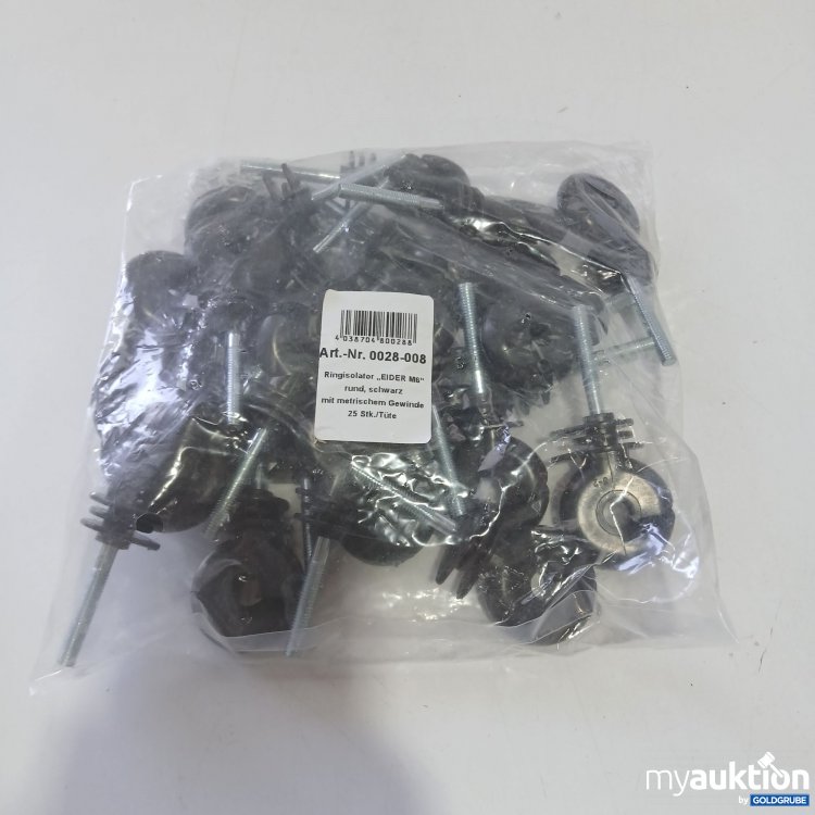 Artikel Nr. 852838: Ringisolator EIDER M6 Rund Schwarz 25 Stück 0028-008