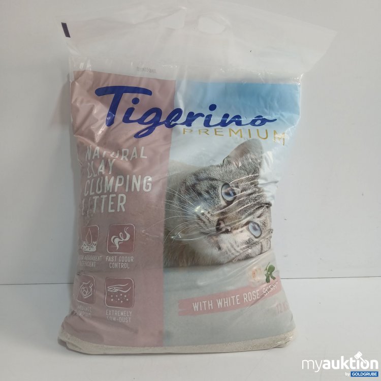 Artikel Nr. 854838: Tigerino Premium Natural Clay Clumping Litter with white Rose Scent 12kg 