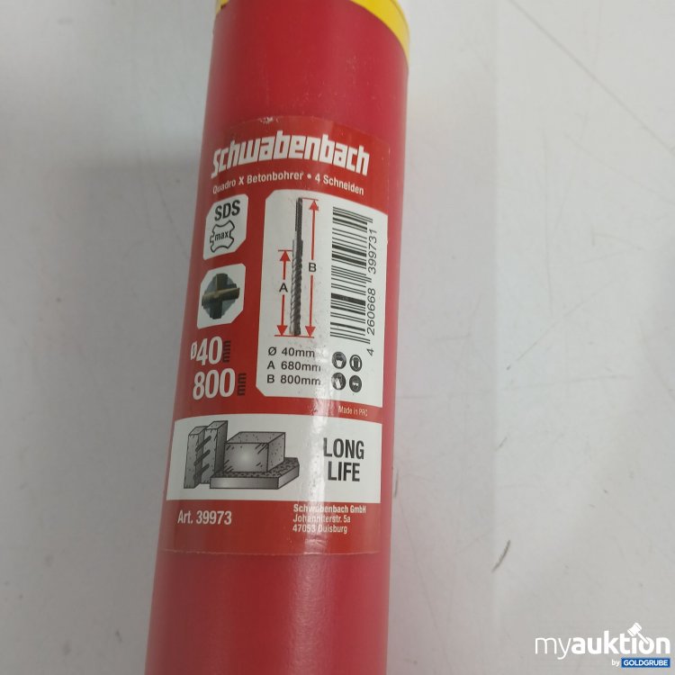 Artikel Nr. 857838 Artikel Nr. 857838: Schwabenbach Quadro X Betonbohrer 4 Schneiden 40mm 800mm