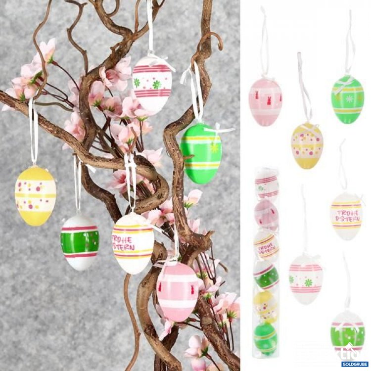 Artikel Nr. 922839: Ostereier, 6er Set, 6f. Sort.